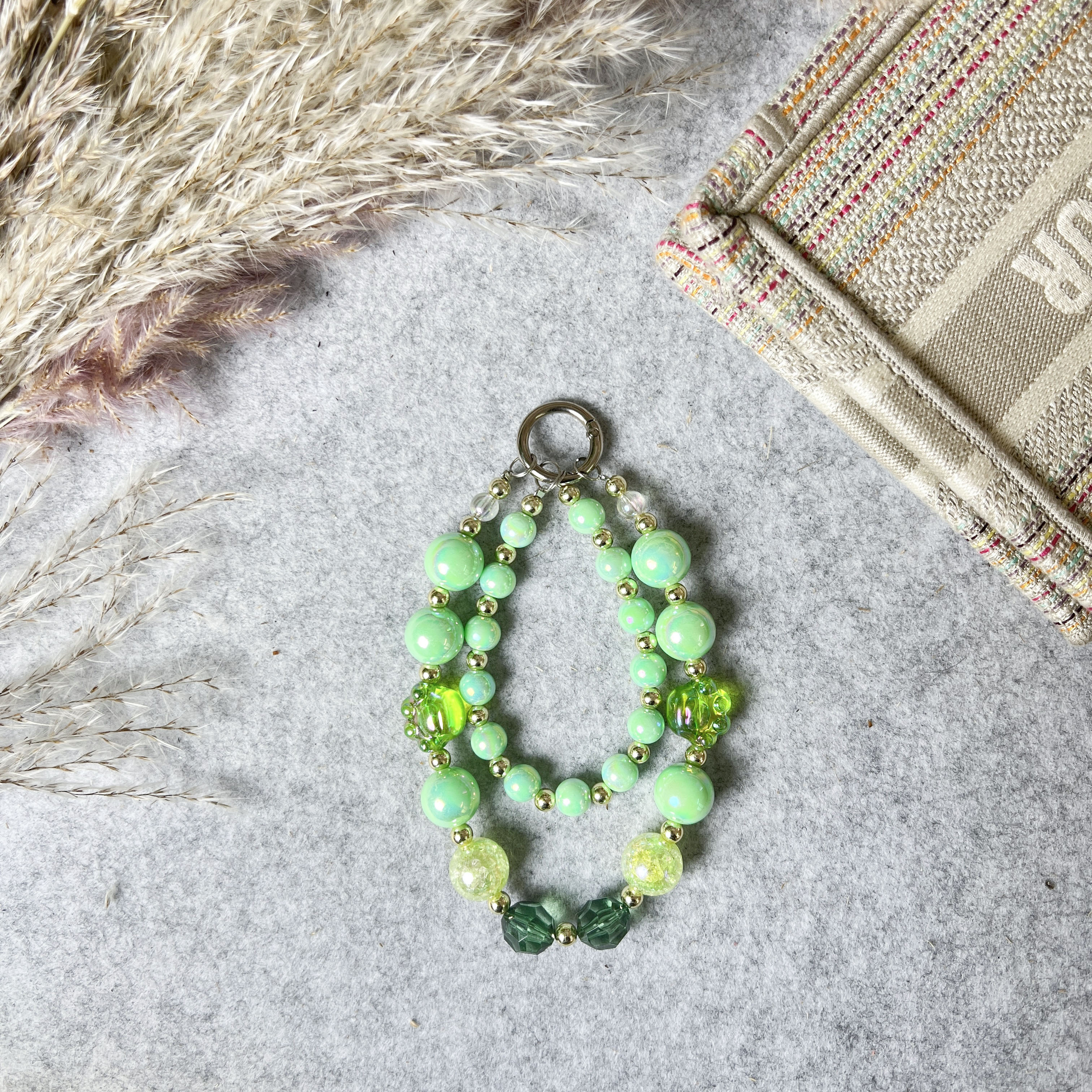 纯手工珠绳手机链包包挂饰DIY女生时尚可爱创意挂件防丢挂链通用