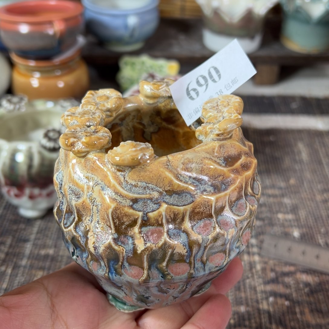 红陶景德镇手工花盆