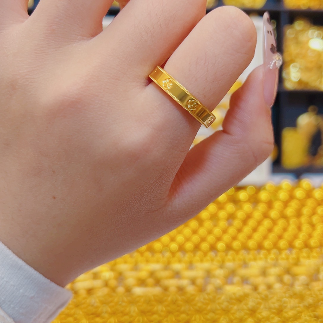 合金合金四叶草戒指9号圈口