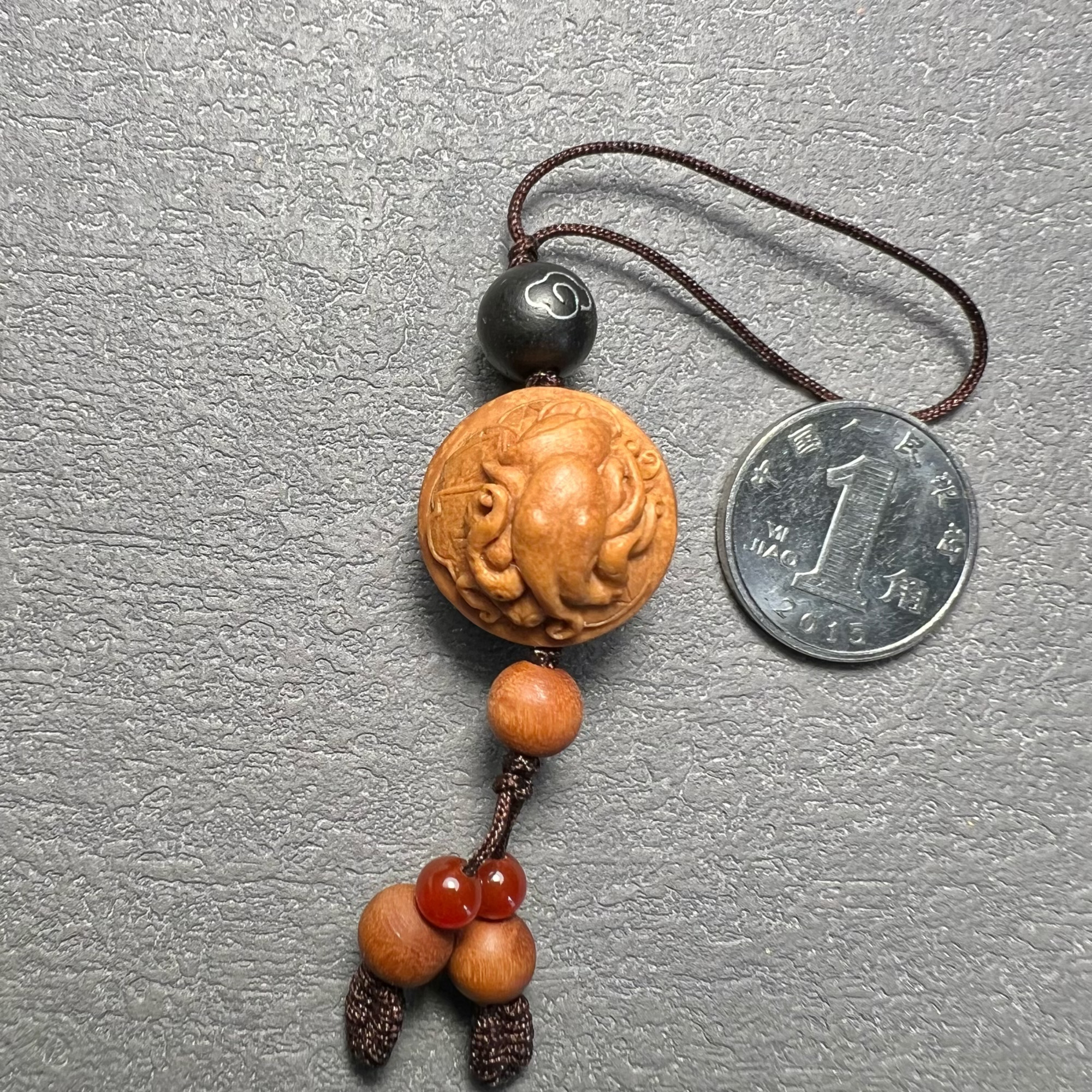 匠人吴【八方来财】八爪鱼，桃核手工精品单籽