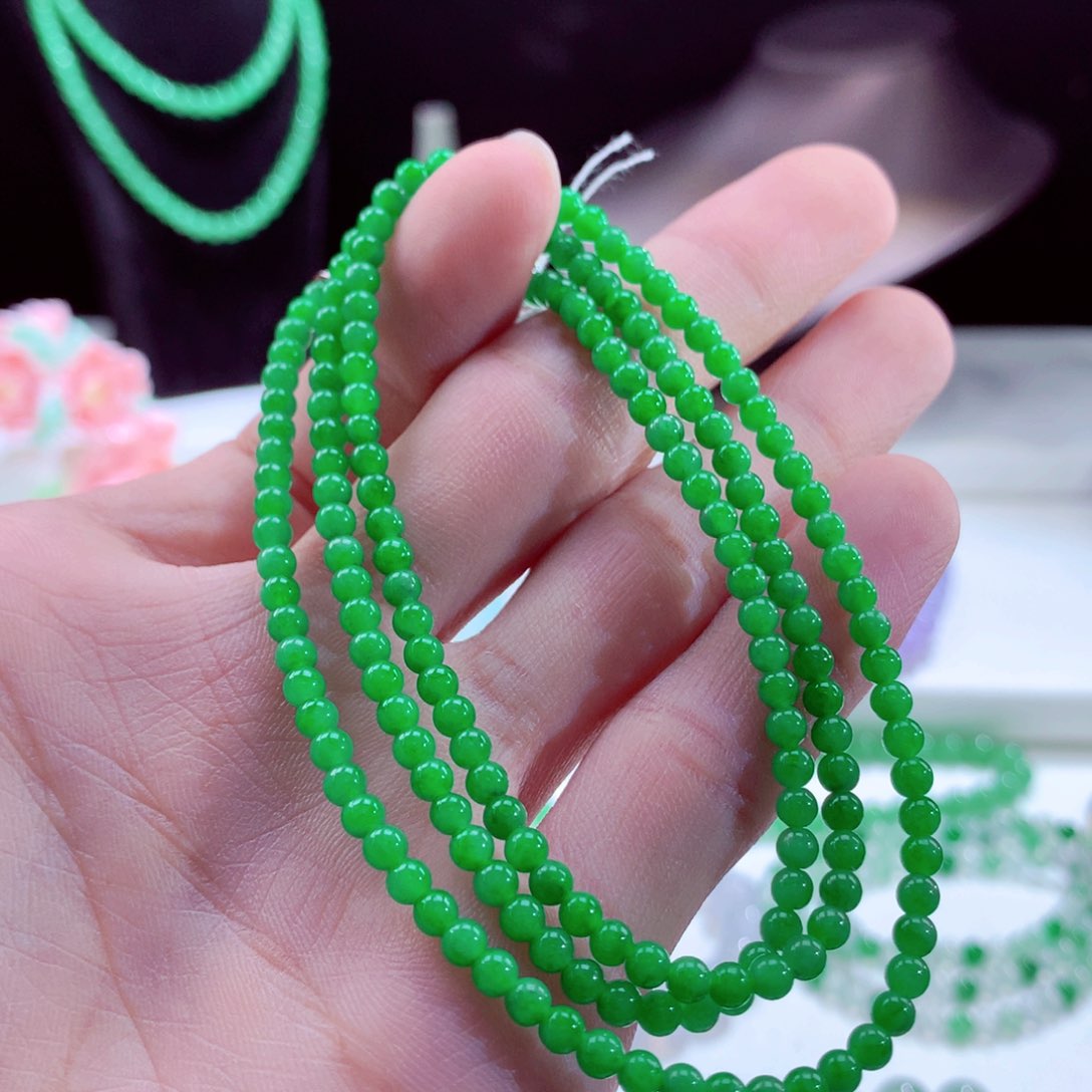 翡翠手链未镶嵌缅甸天然A货翡翠