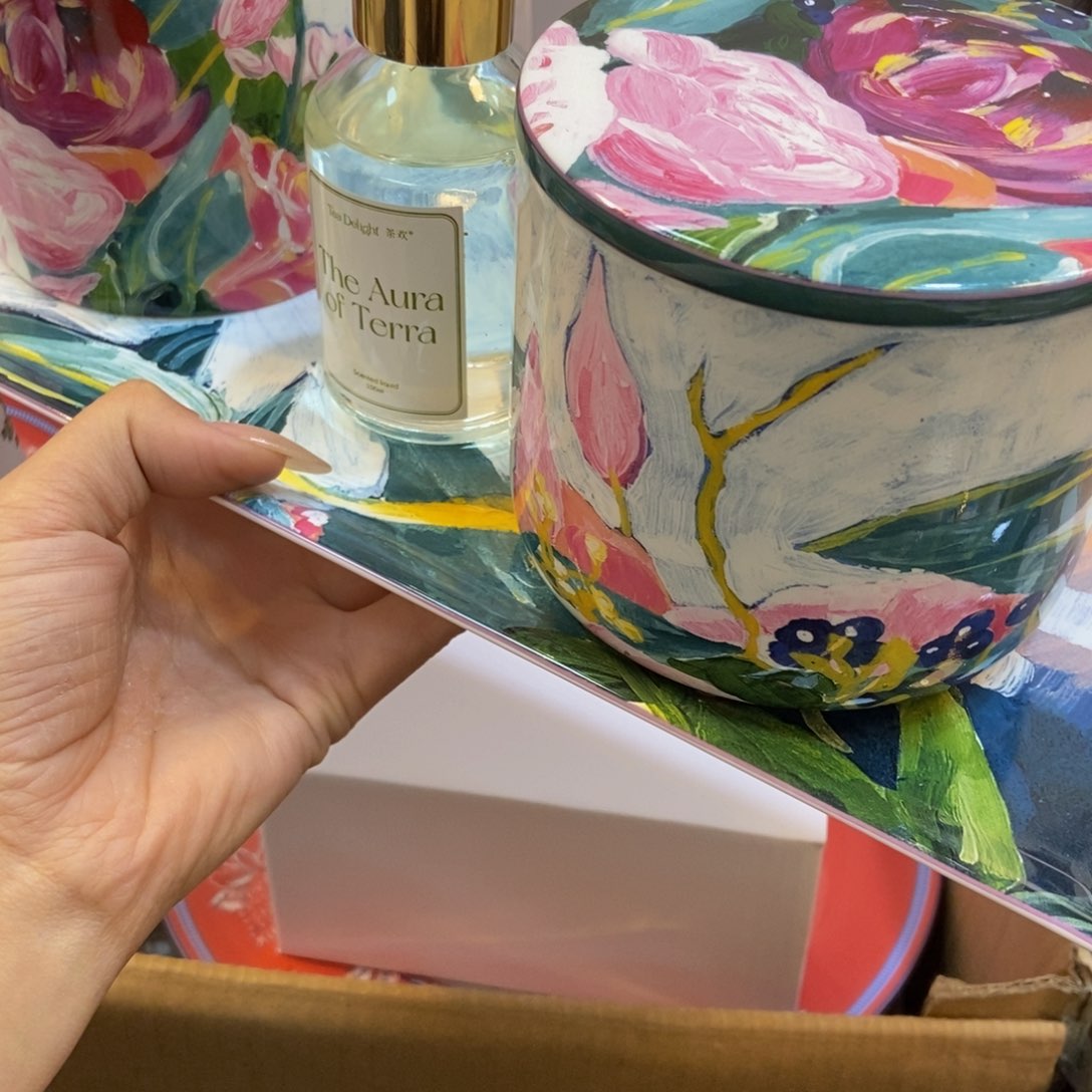 瓷随****6长盘是微瑕其他两个罐全品