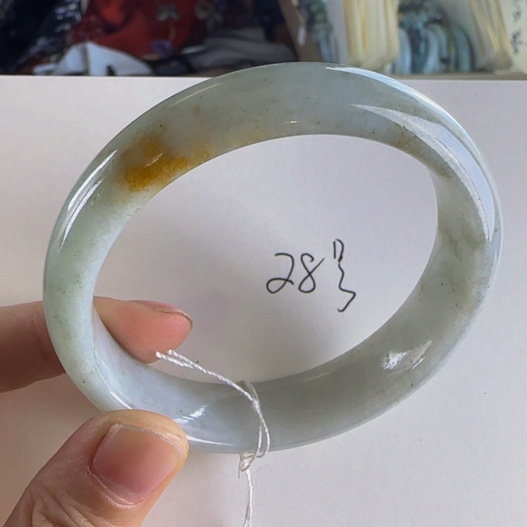翡翠手镯未镶嵌老坑58圈不退