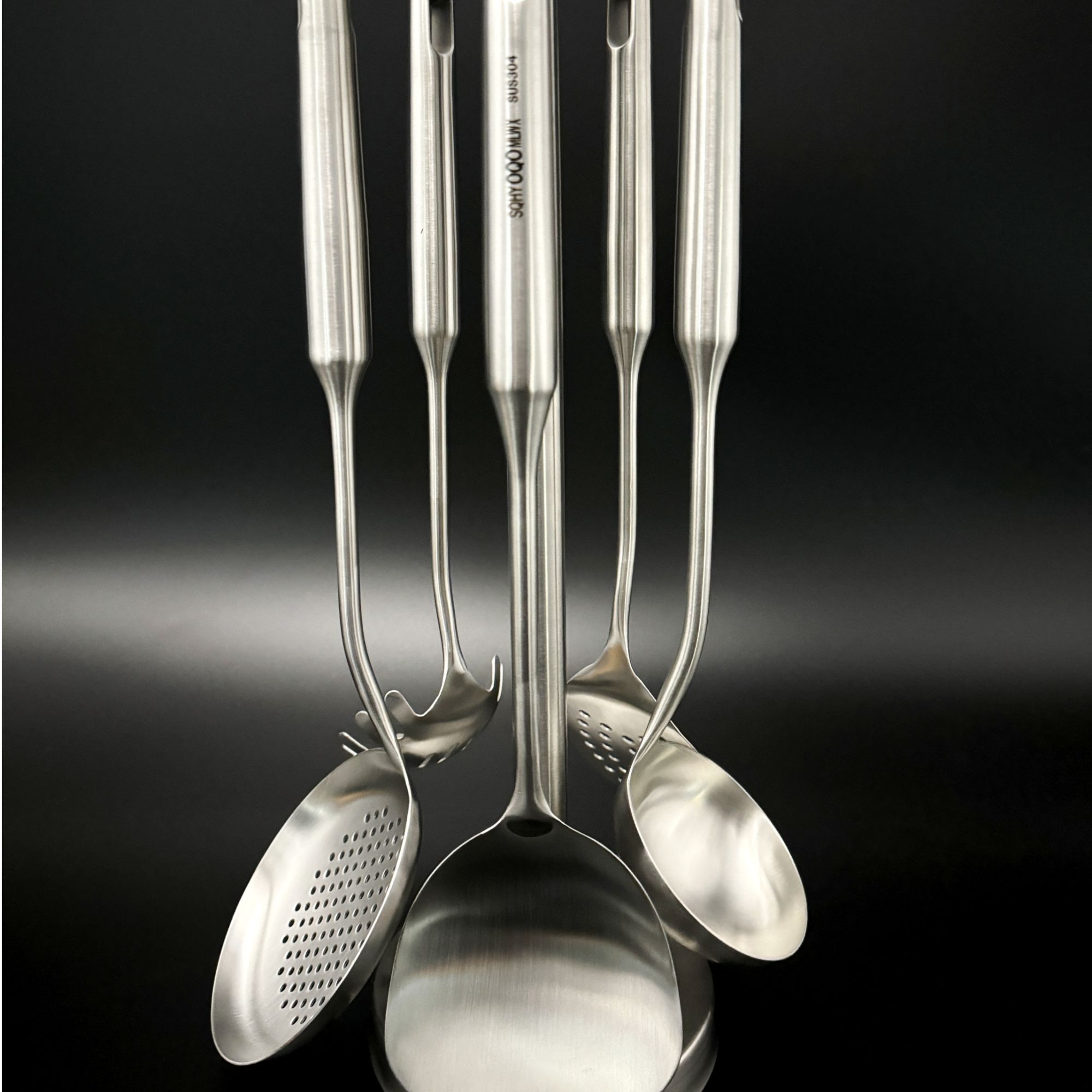 家用厨房用品炊具可立式套装加厚不锈钢套铲六件套炒铲汤勺子漏勺