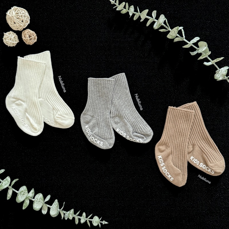 织梦小脚丫|Nubiluna婴儿针织防滑字母袜学步袜四季款亲肤舒适