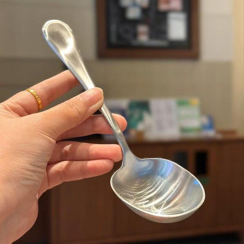【拍一发三】不锈钢深口喝汤干饭勺子长柄大号吃面粥勺汤匙调羹家用