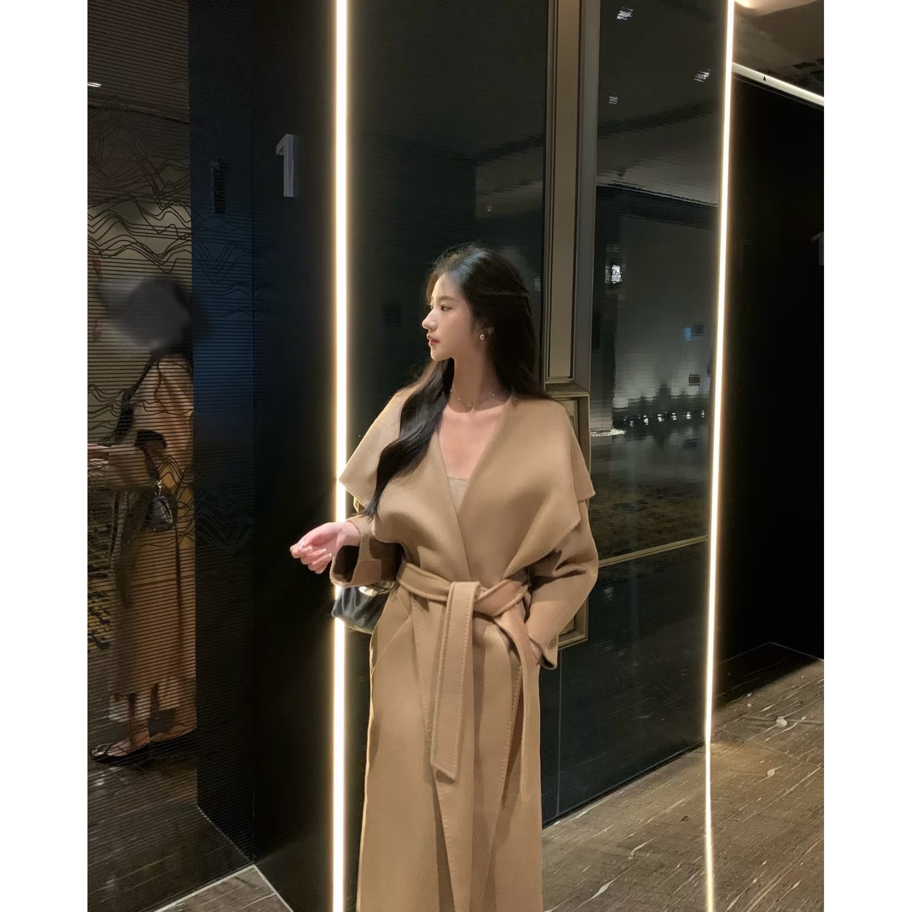 【B2761-B2770】羊毛大衣中长款双面呢外套显瘦百搭新款纯羊毛秋冬