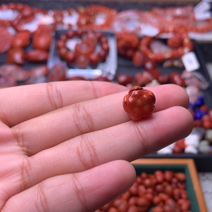 未镶嵌南红南红玛瑙包浆莲花