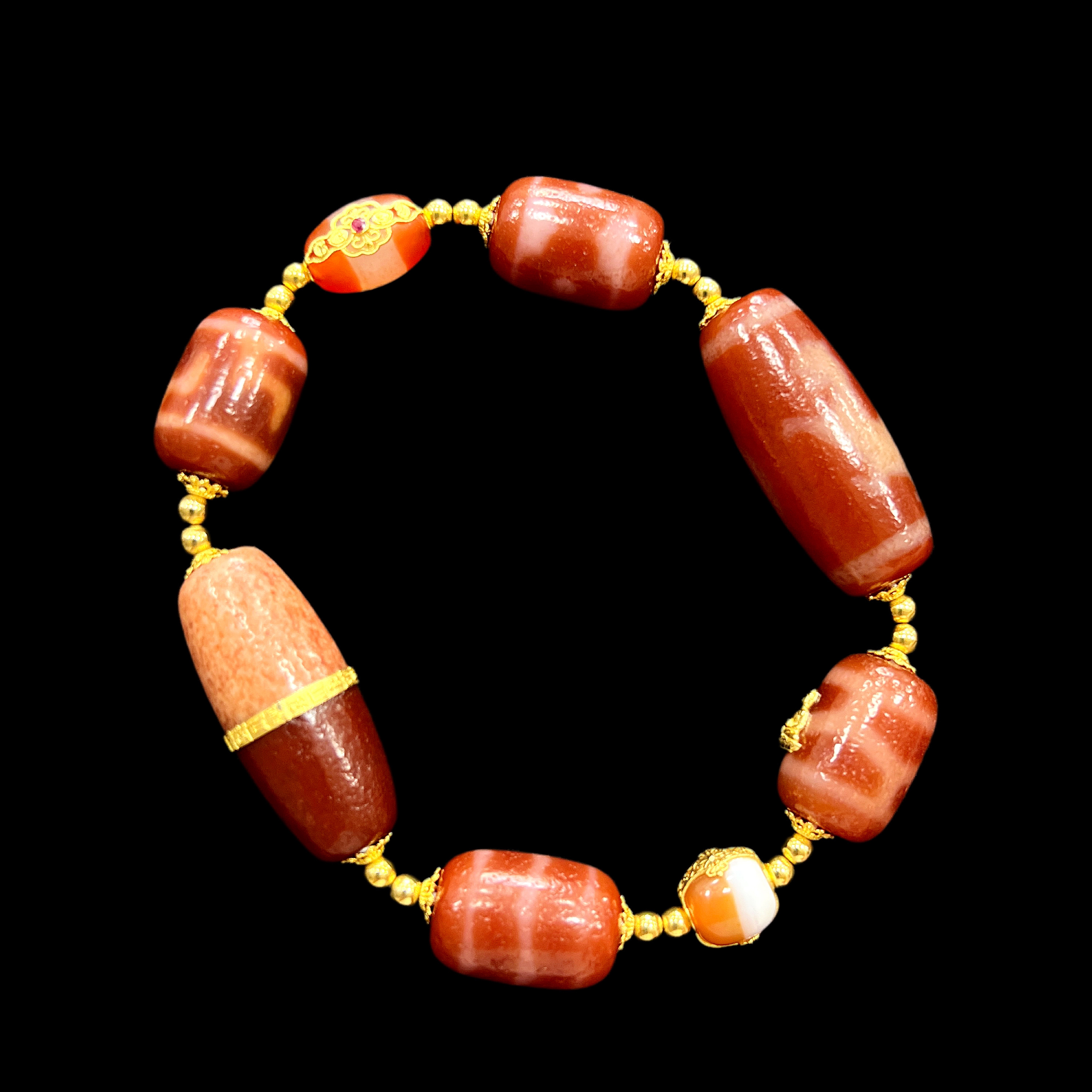 8186玛瑙18k手串多样性，发一