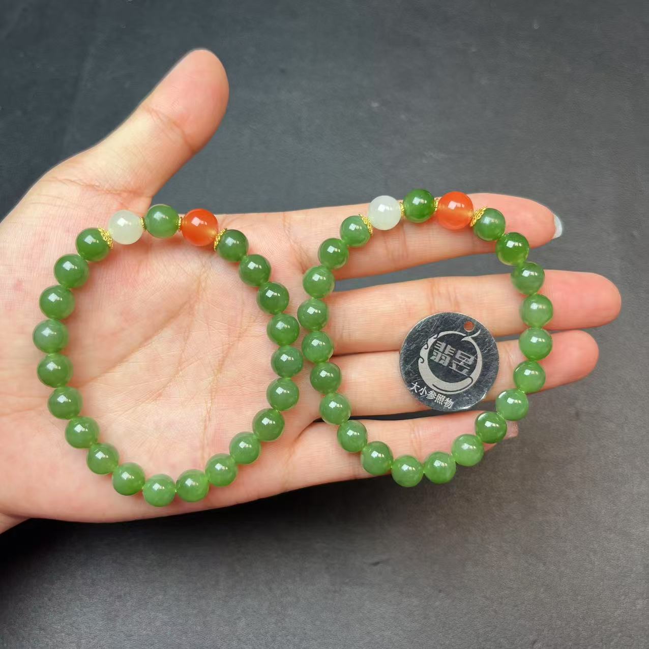 翡昱-N6-35699-526-和田玉手串/约7+/约21颗/-多样性发其一-C