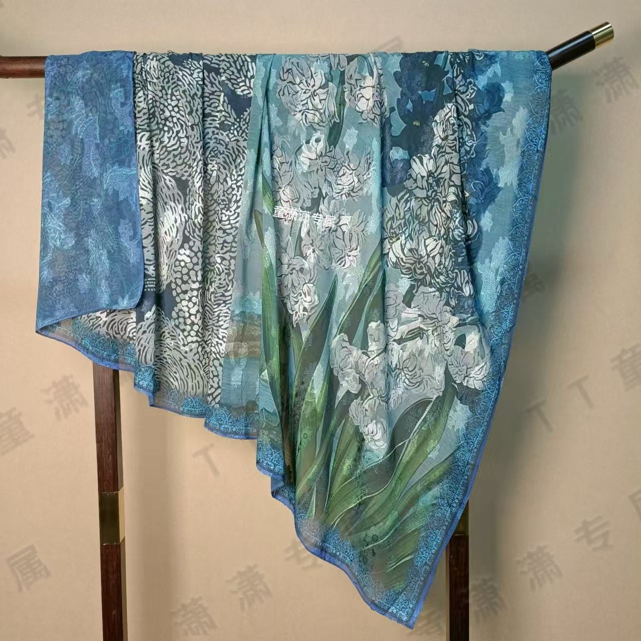 （星月）烧花围巾135*135左右方巾