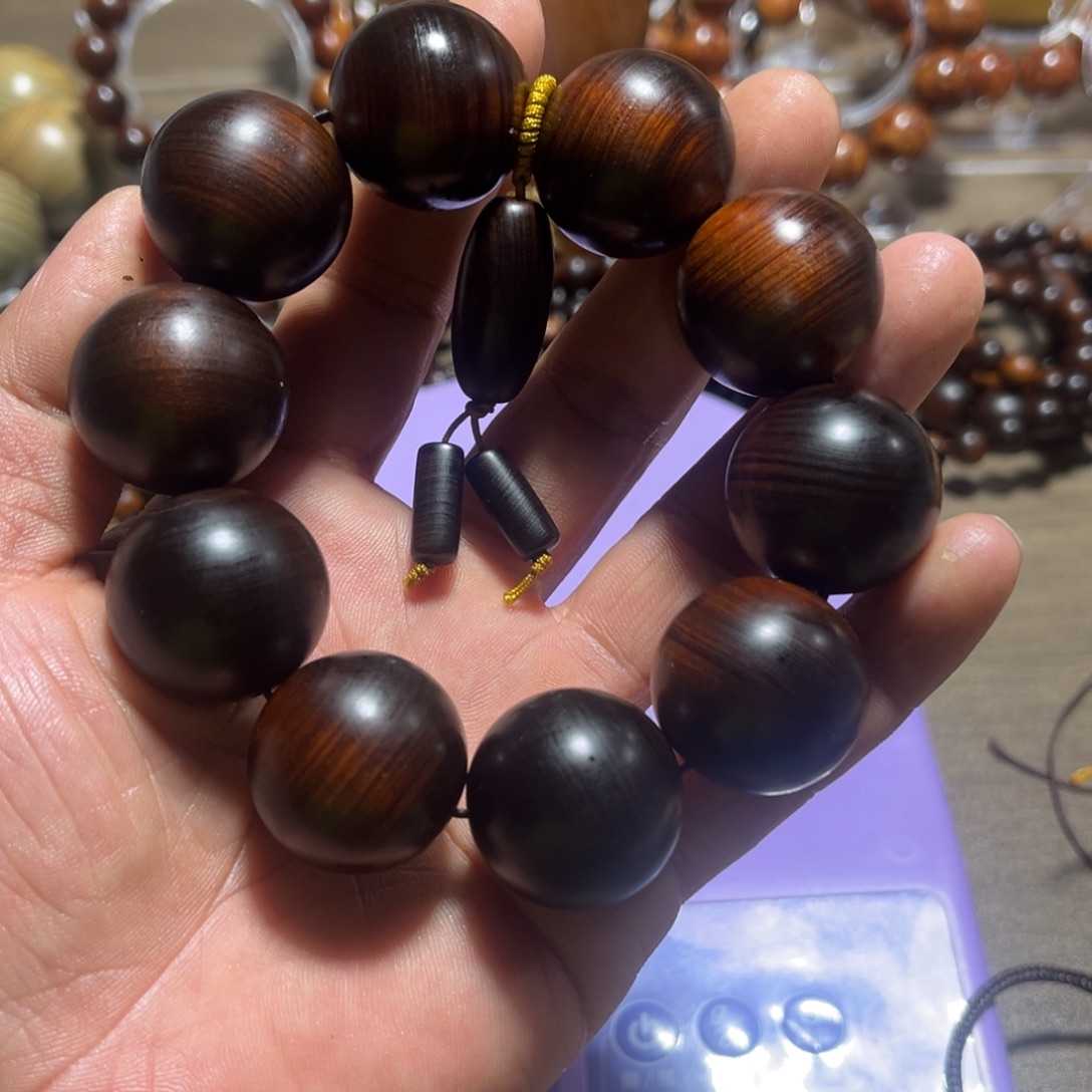 蜂***居香榧木崖柏，崖窝料，2.5手串