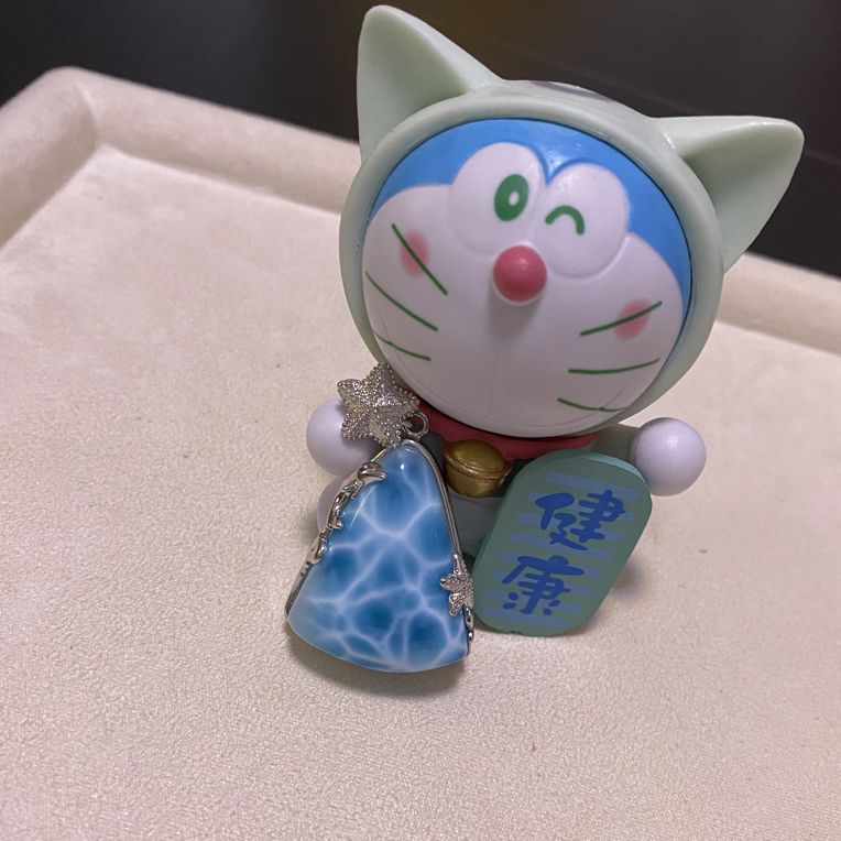 天然海纹石满纹吊坠