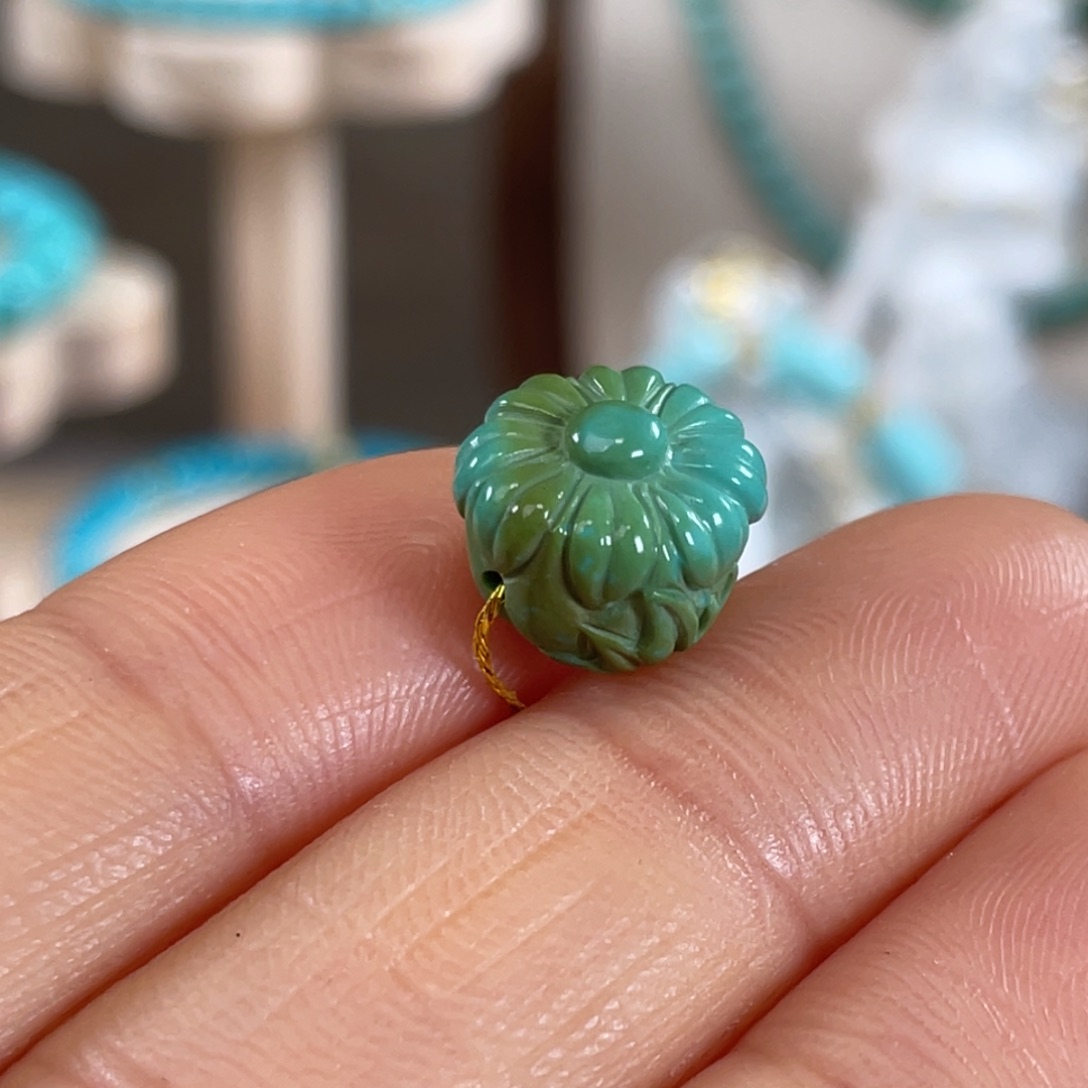 绿松石未镶嵌套链高瓷小南瓜