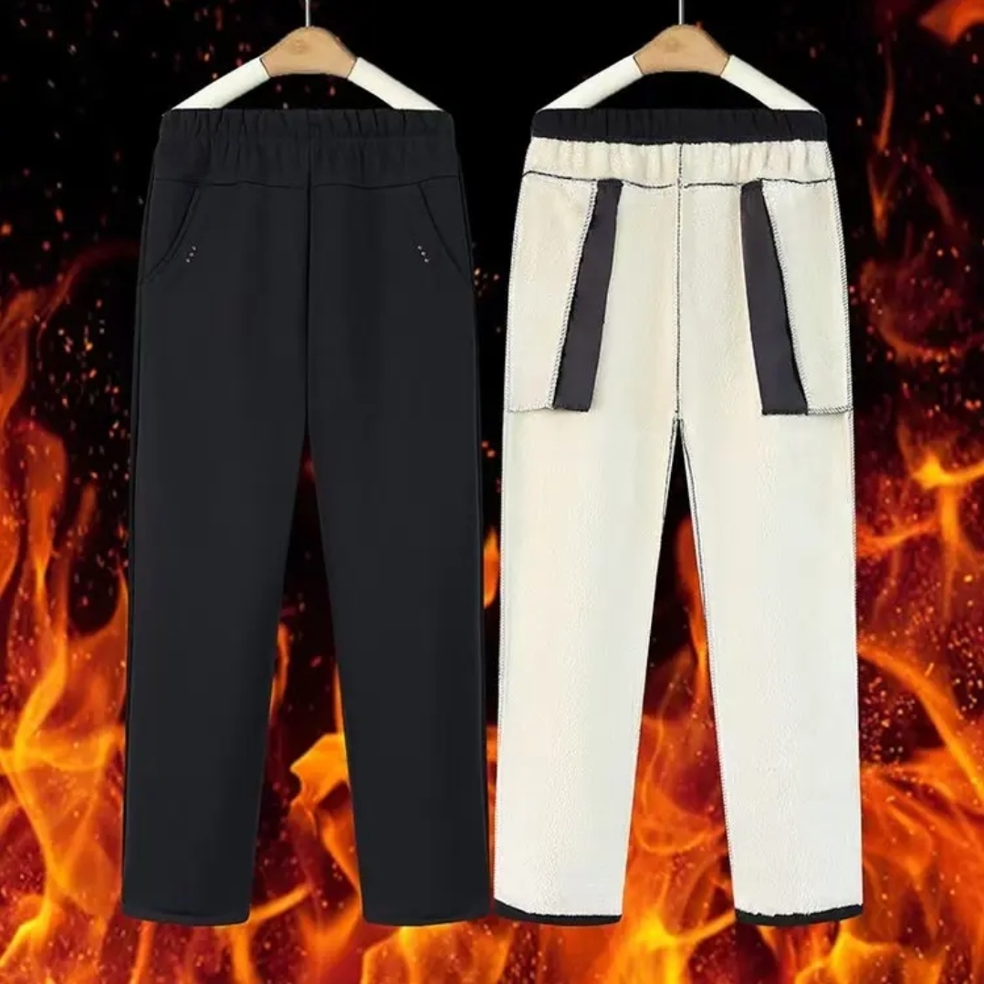 妈妈加绒加厚裤子中老年妈妈冬季加绒加厚加肥宽松高腰大码230斤！