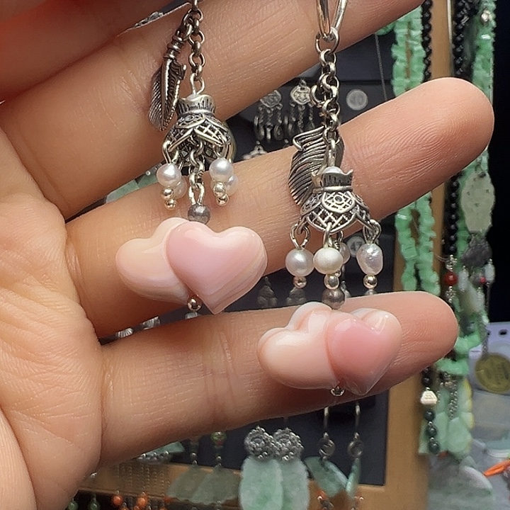 用***8耳饰淡水珍珠银S925镶嵌