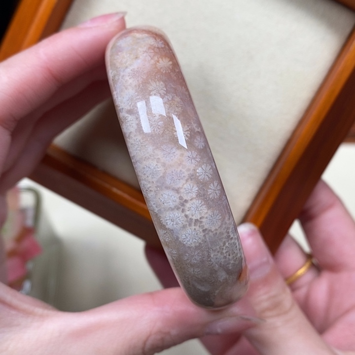 硅化珊瑚（珊瑚玉）手镯未镶嵌54 先点菜勿直拍