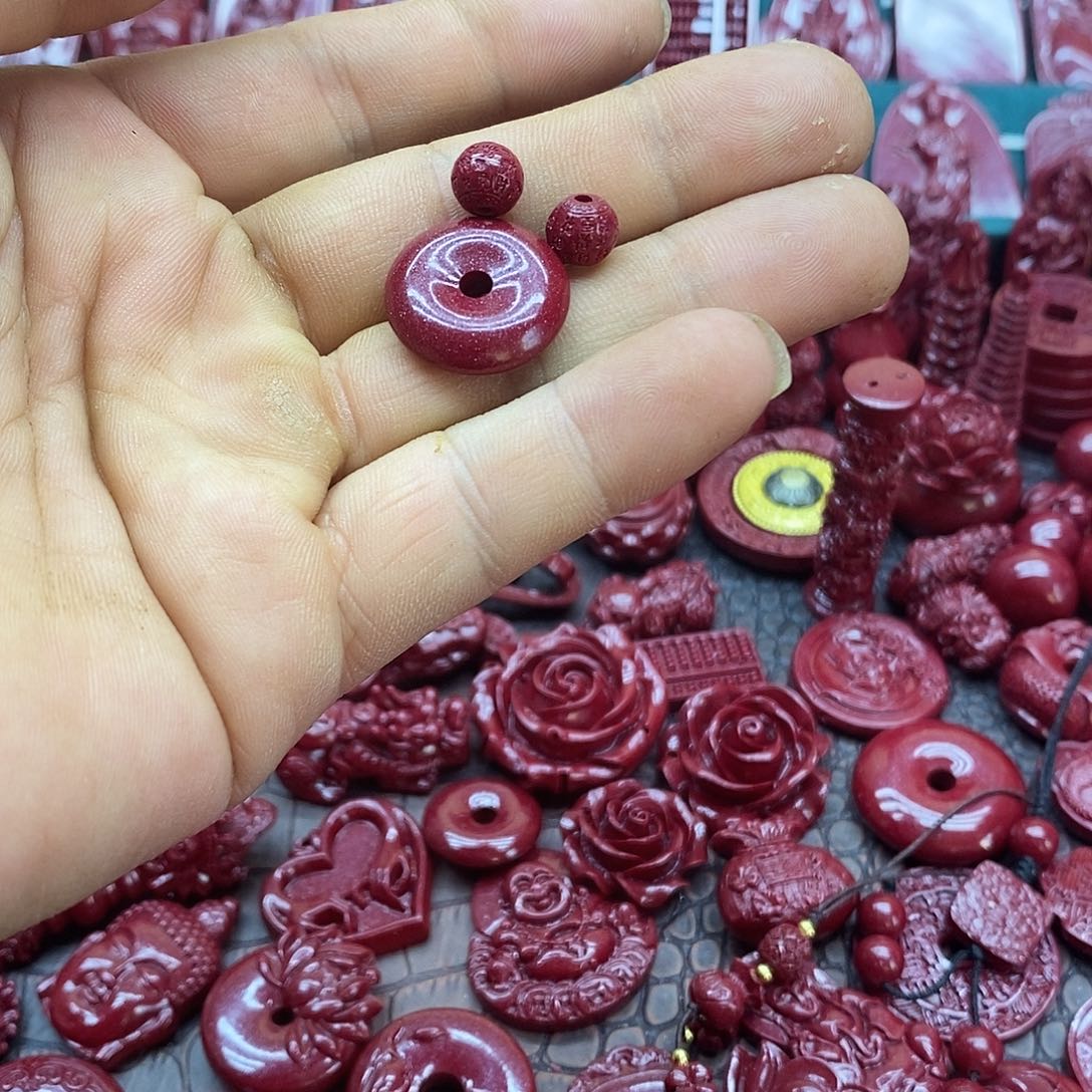 天然辰砂朱砂脚链