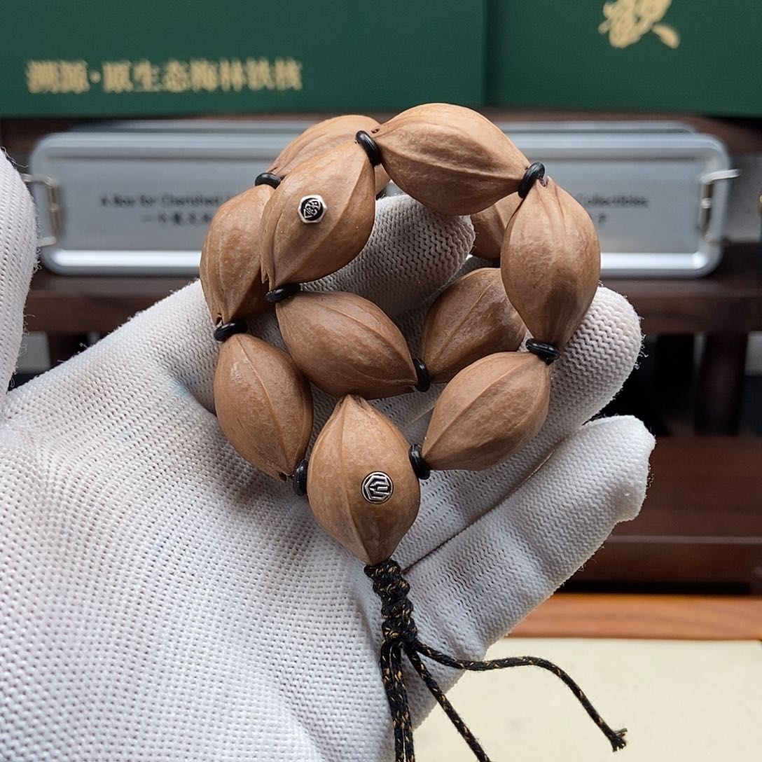 橄榄核手串双银1728手持精挑毕业版