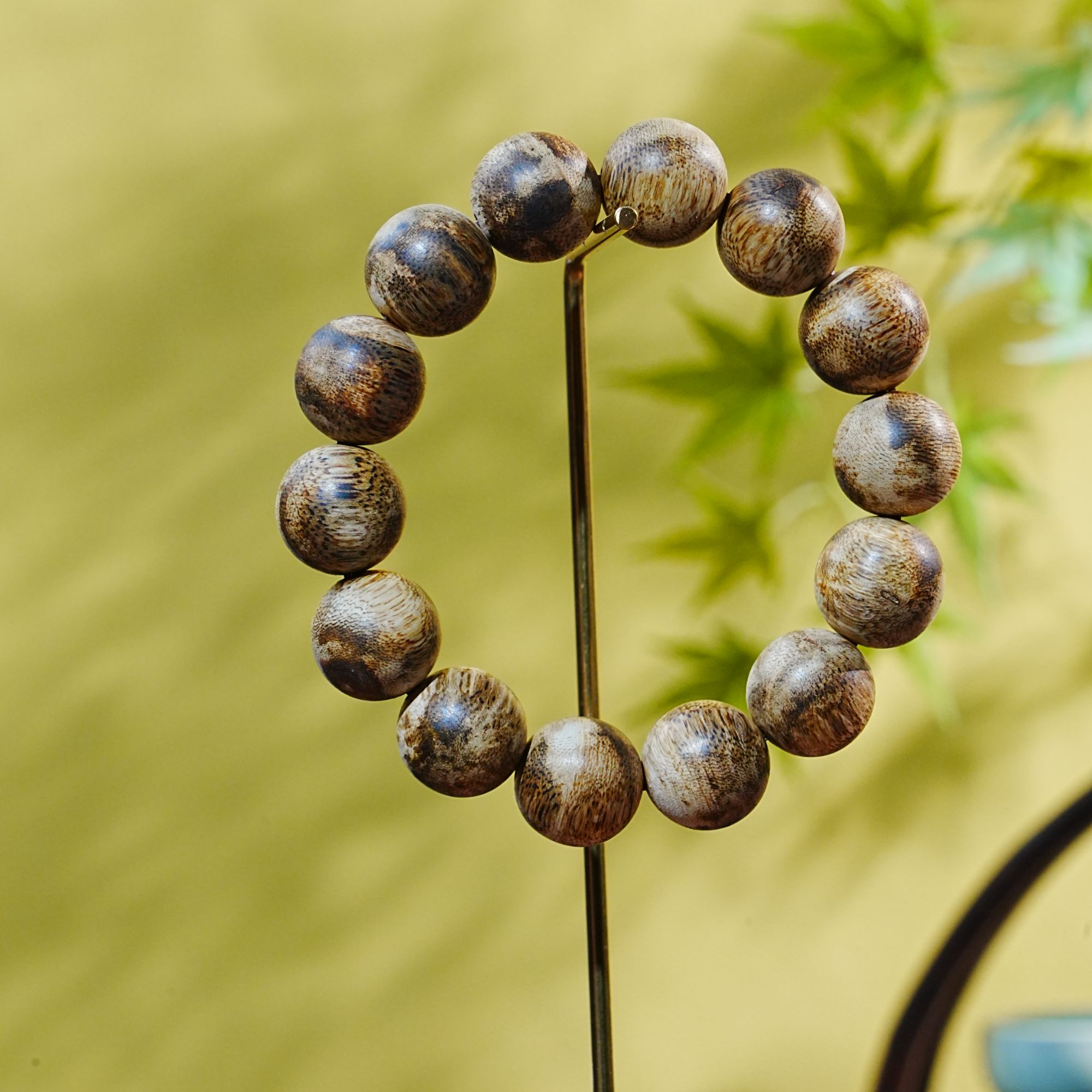 【收藏级】柬埔寨虎斑棋软丝老料沉香手串1.6cm 19.1g 251111012 A