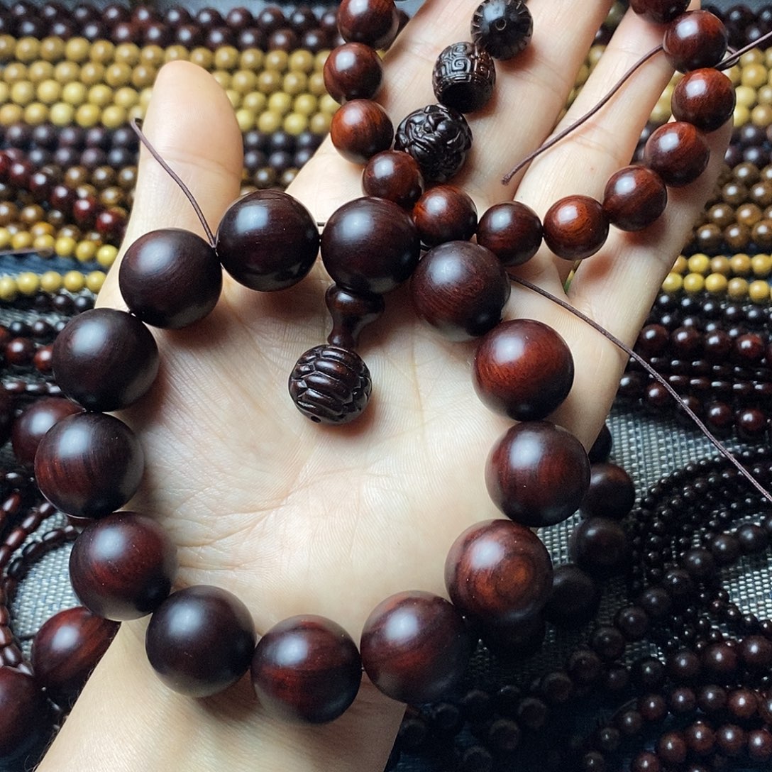 路***张檀香紫檀（小叶紫檀）手串/手链