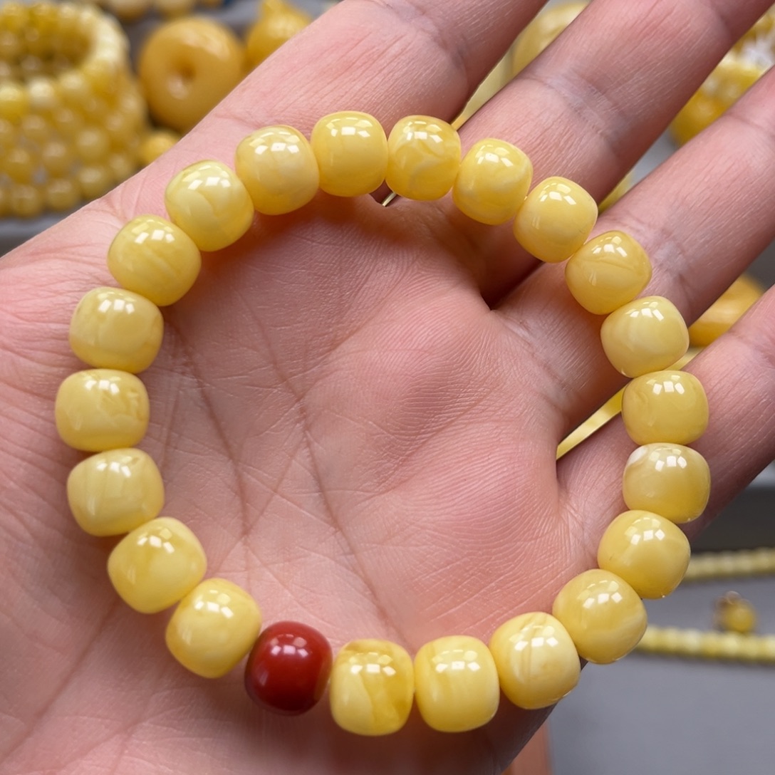 琥珀未镶嵌手链手串