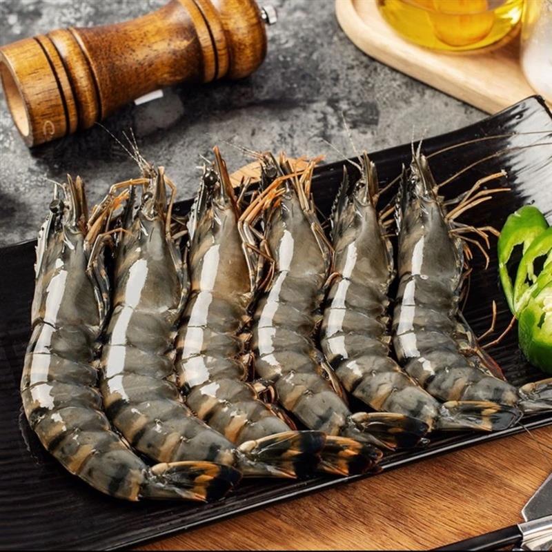 大号黑虎虾20-30规格活虾速冻3斤/盒30-45只买2斤送1斤