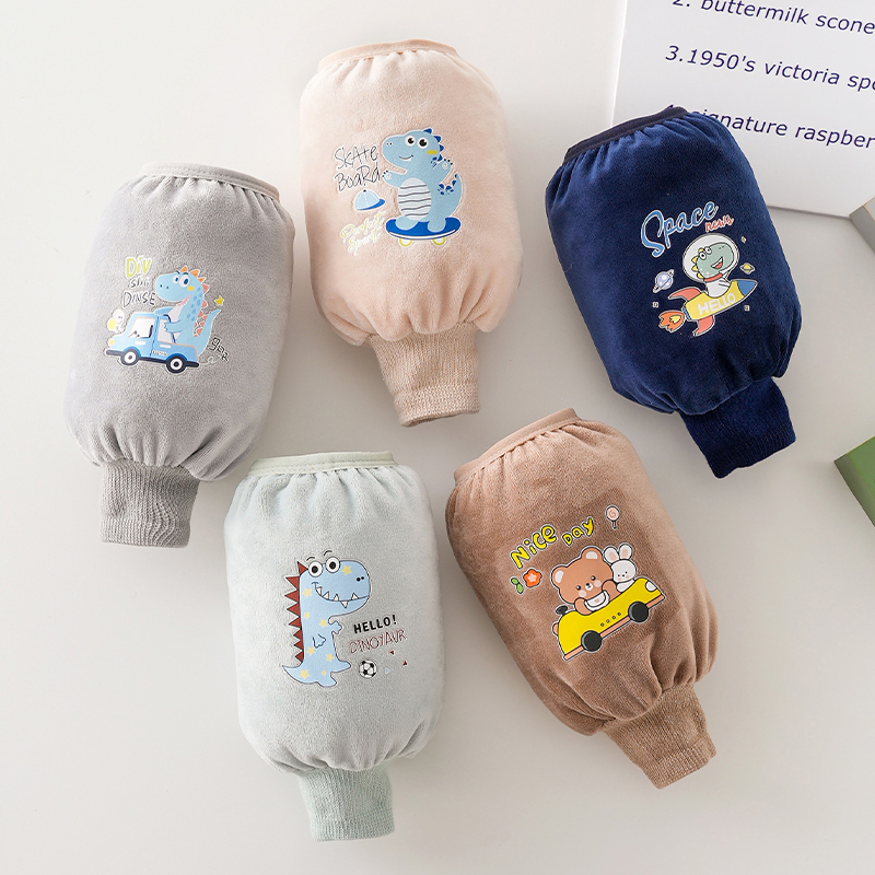 儿童螺口袖套女男童小学生孩子宝宝婴儿防脏护袖秋冬季套袖