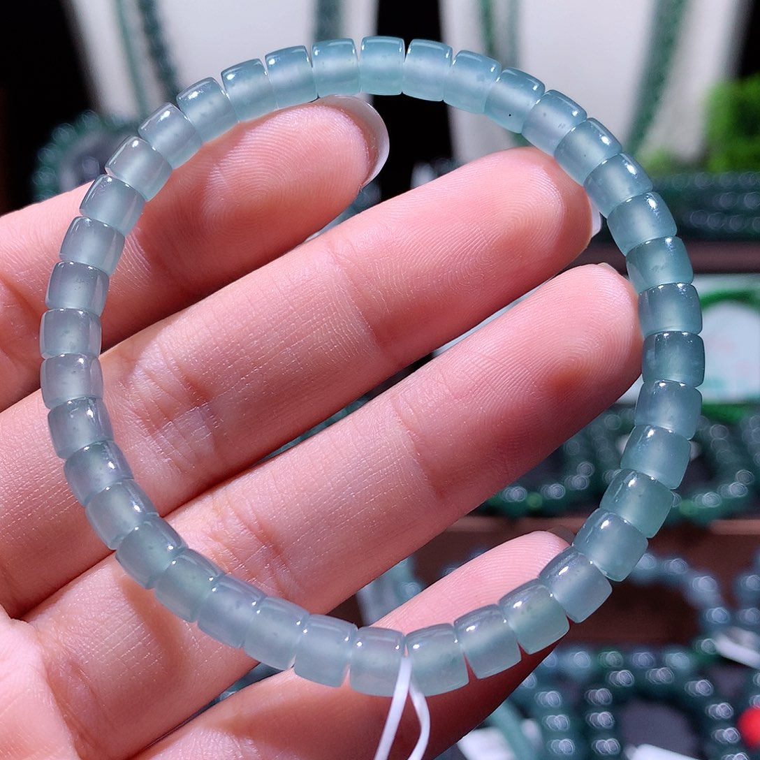 翡翠未镶嵌手链天然a货翡翠手串6