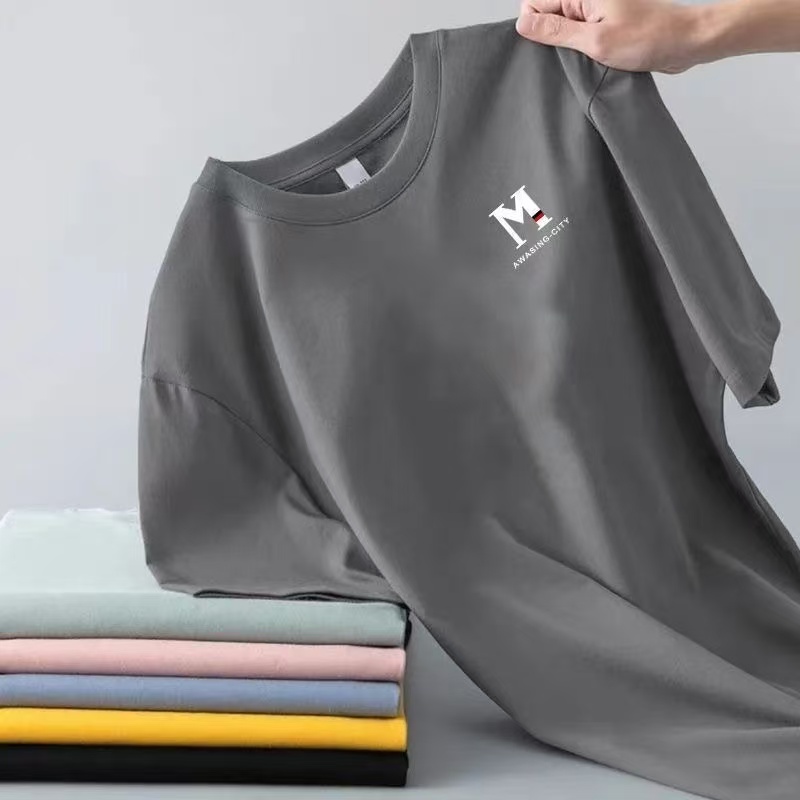 宽松圆领半袖上衣印花T恤时尚夏季休闲韩版潮流ins情侣