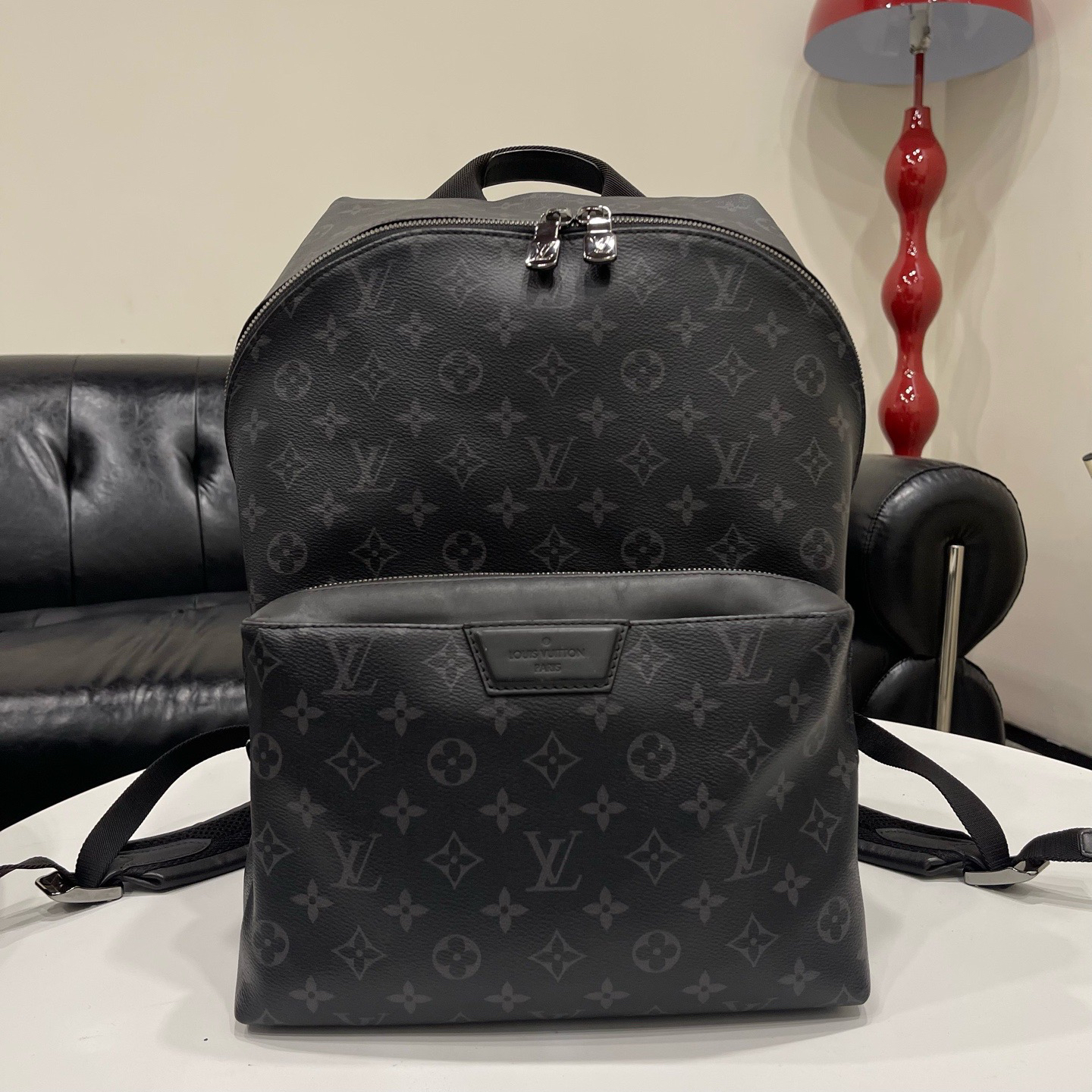 95新 LouisVuitton/路易威登 阿波罗黑花双肩包