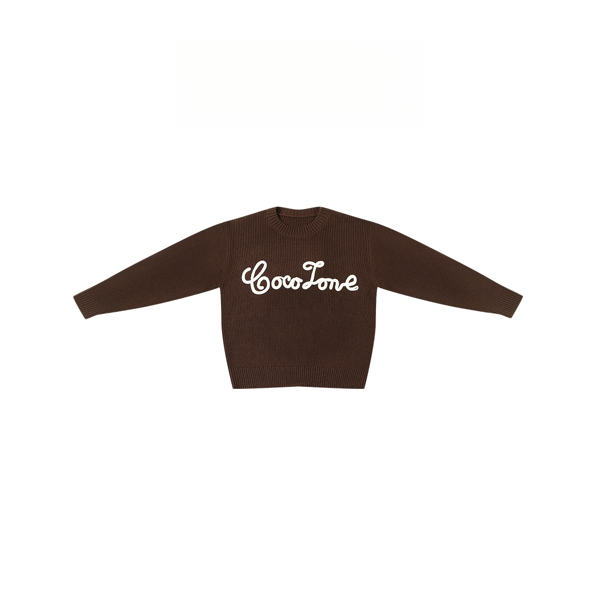 复古早秋毛针织衫圆领字母休闲长袖 956