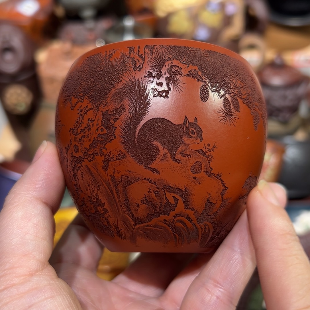 紫砂茶杯宜兴紫砂主人杯