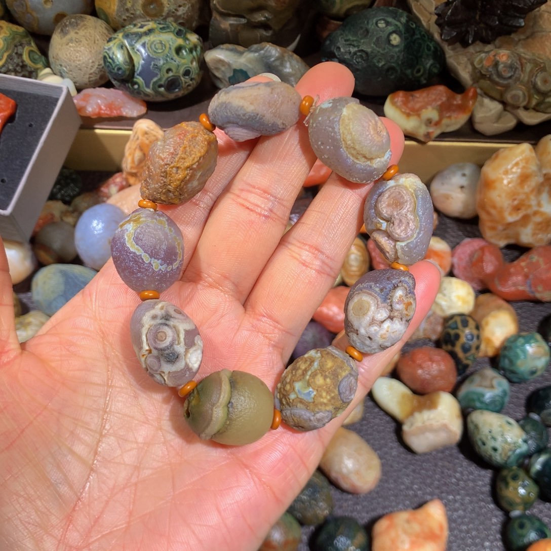 石材阿拉善眼睛石手串