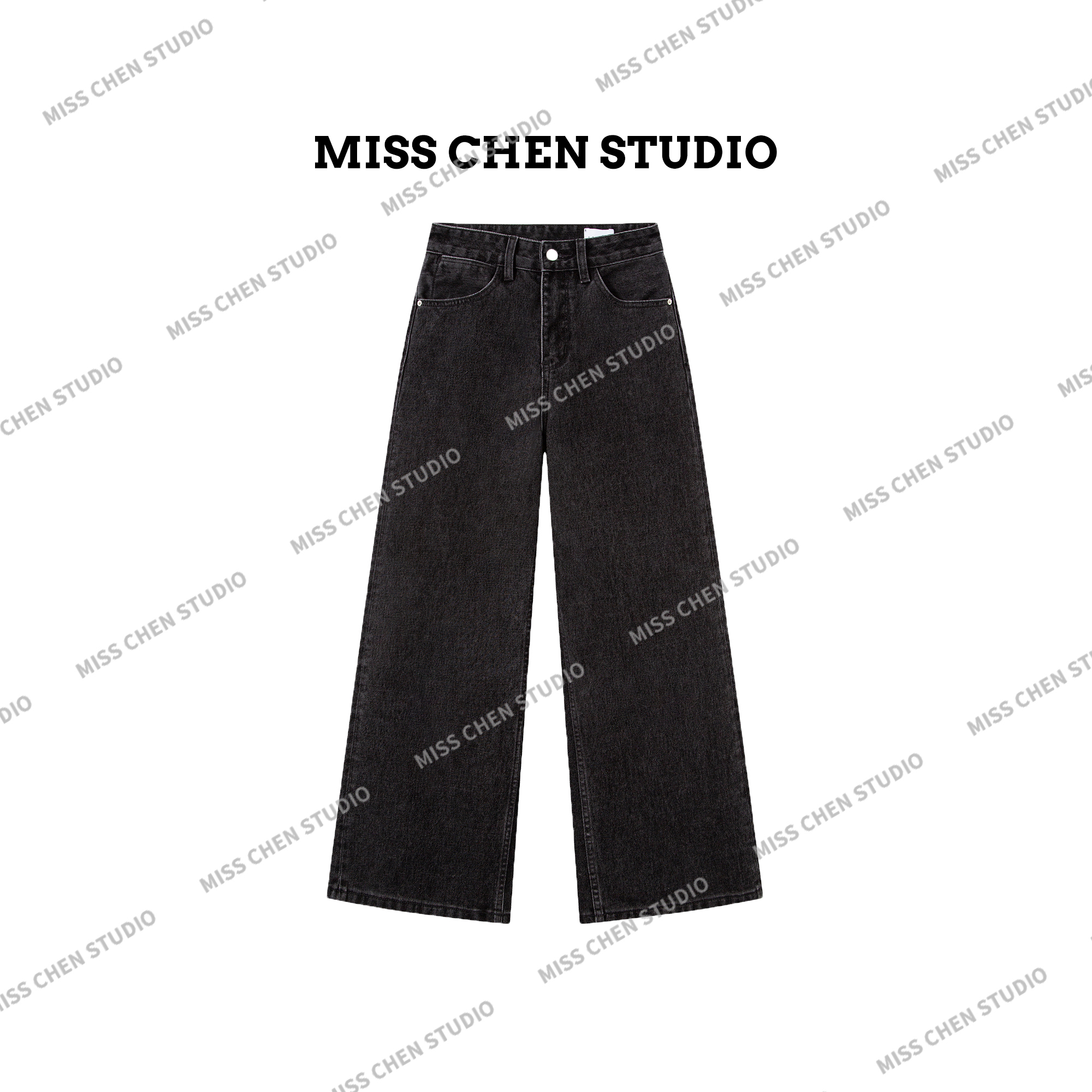 2025厚款线下同款-不掉色麂皮巴黎灰牛仔裤女装5551