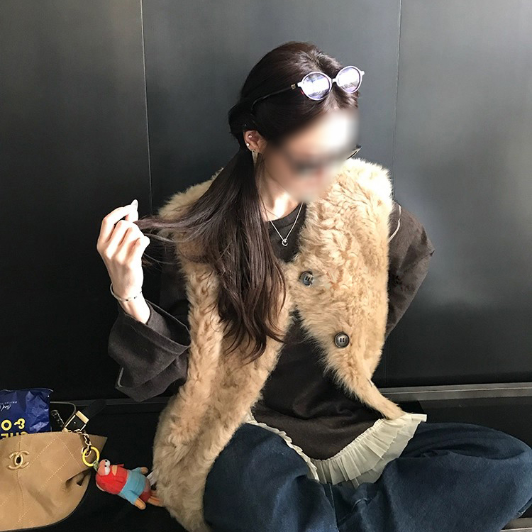 人造皮草 2025秋冬环保毛毛加厚轻奢高级感时尚韩版马甲