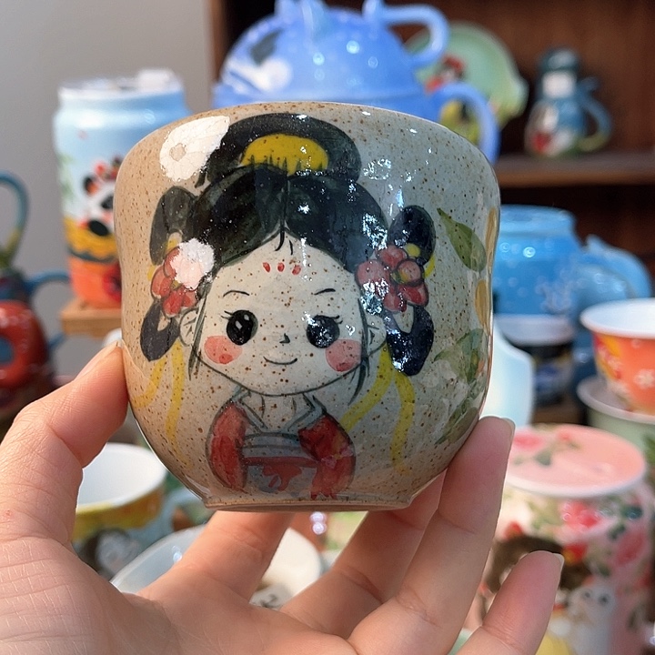 陶景德镇釉下手绘陶瓷 