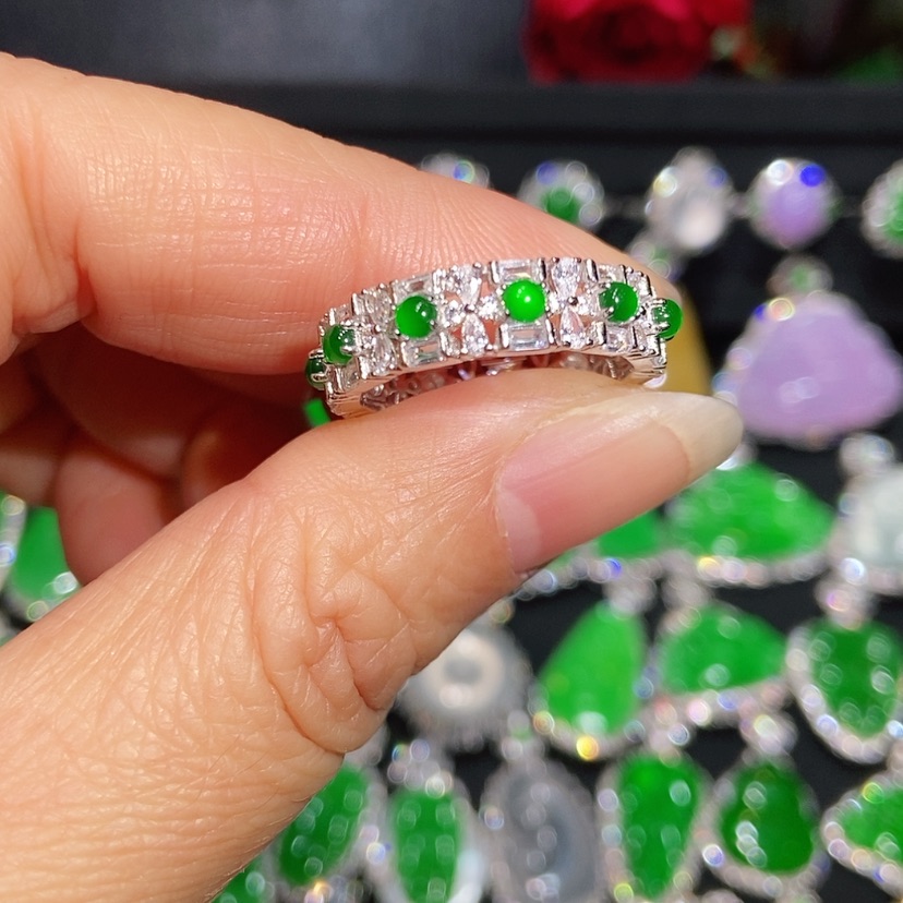 【闪购商品】翡翠戒指未镶嵌天然翡翠