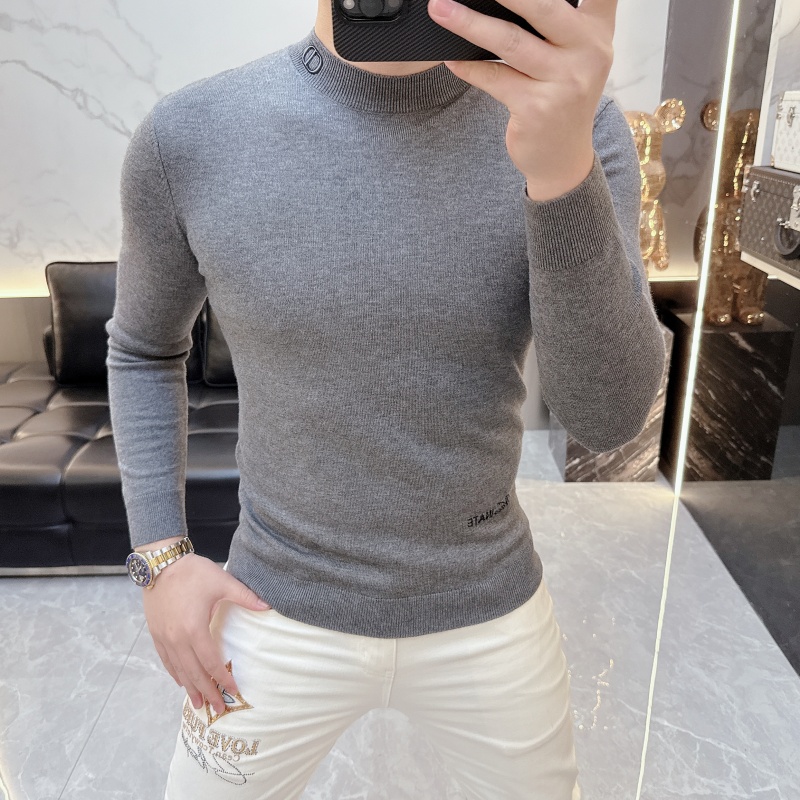冰希欧货.2025冬季新款男士毛衣羊毛衫针织卫衣圆领纯色保暖百搭