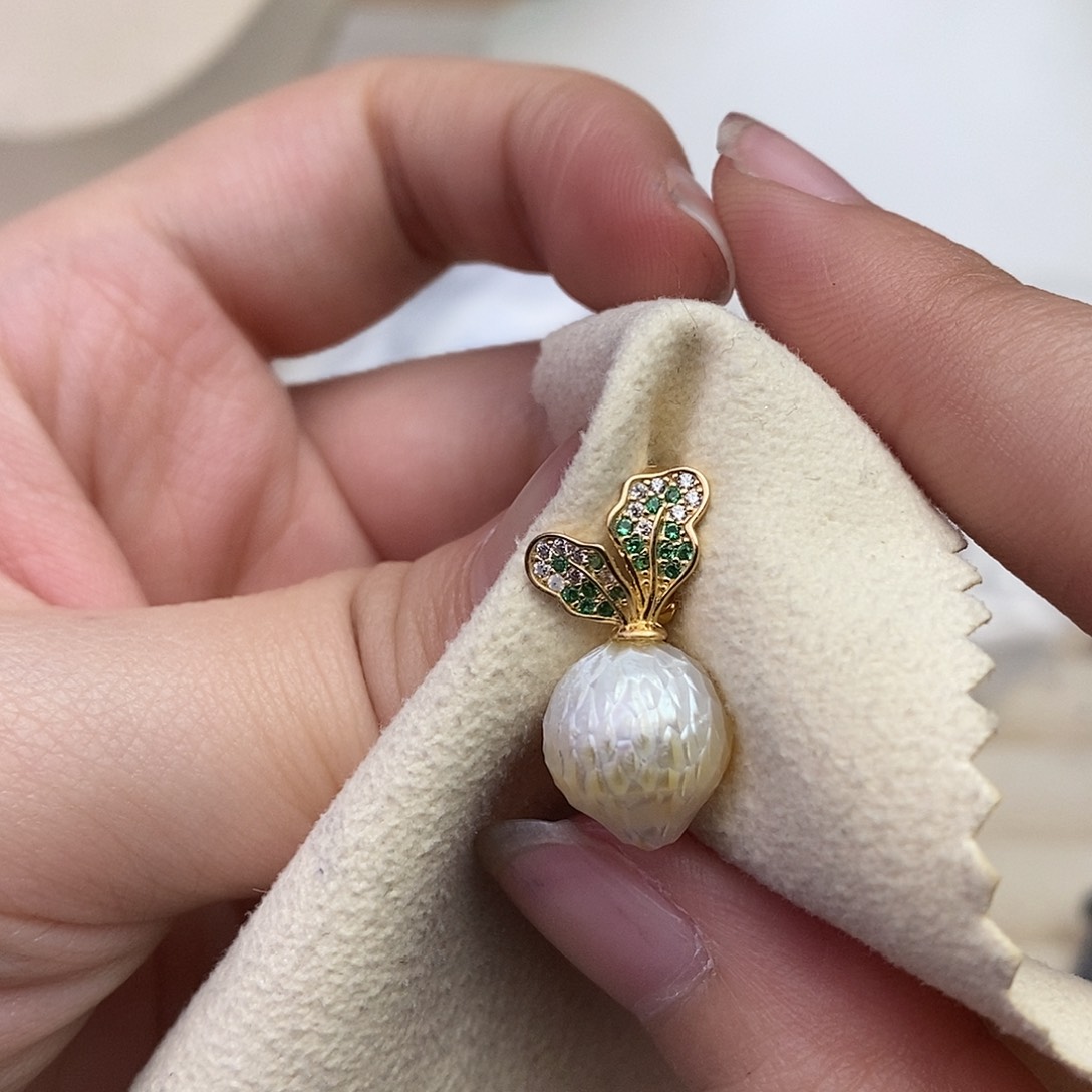 海水珍珠颈饰银S925镶嵌