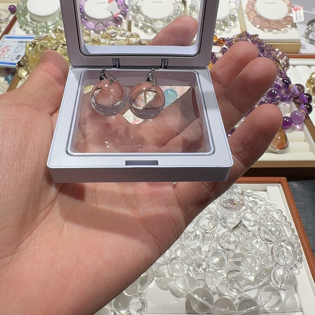 手链水晶银S925镶嵌耳钉定制