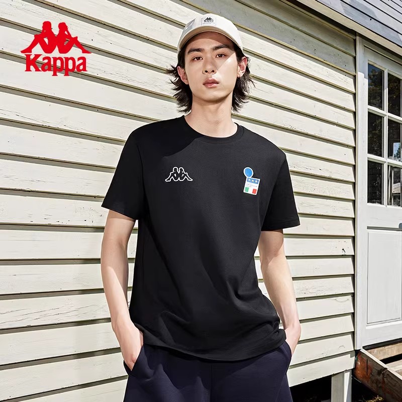 KAPPA/背靠背卡帕复古短袖新款高能感运动T恤百搭男K0E32TD01D