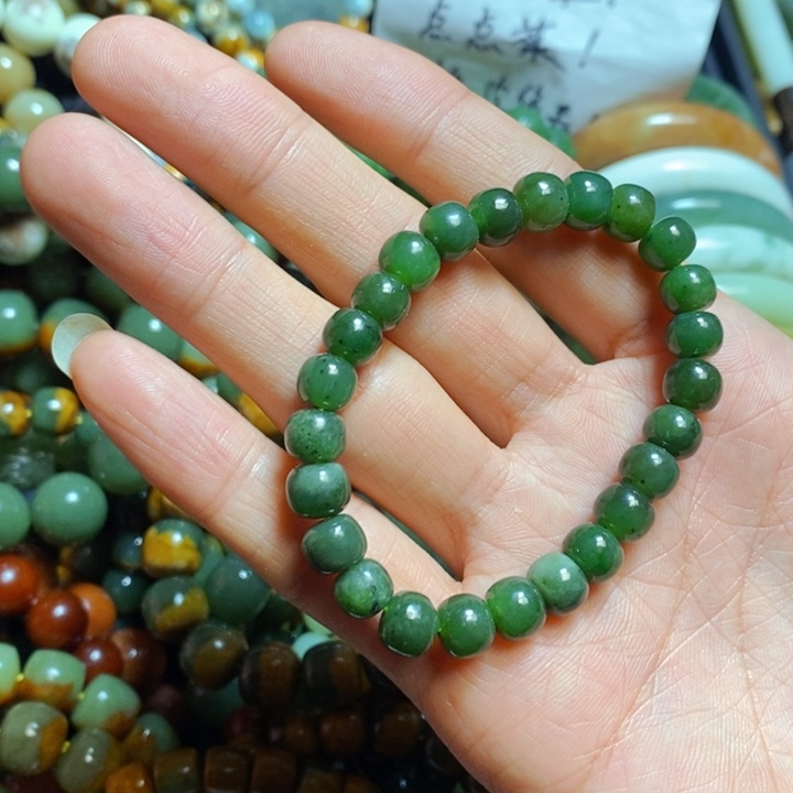 和田玉（碧玉）手链未镶嵌