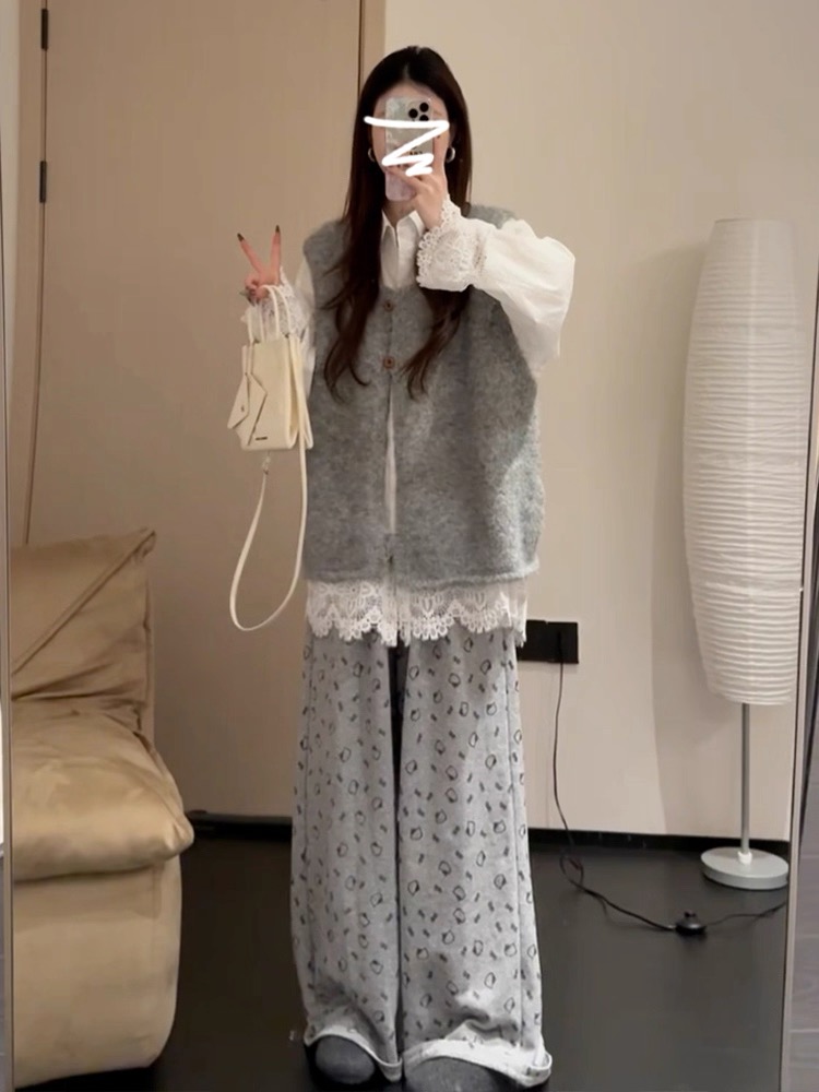 2025韩系氛围感针织衫背心上衣外搭高级感叠穿坎肩无袖女针织马甲