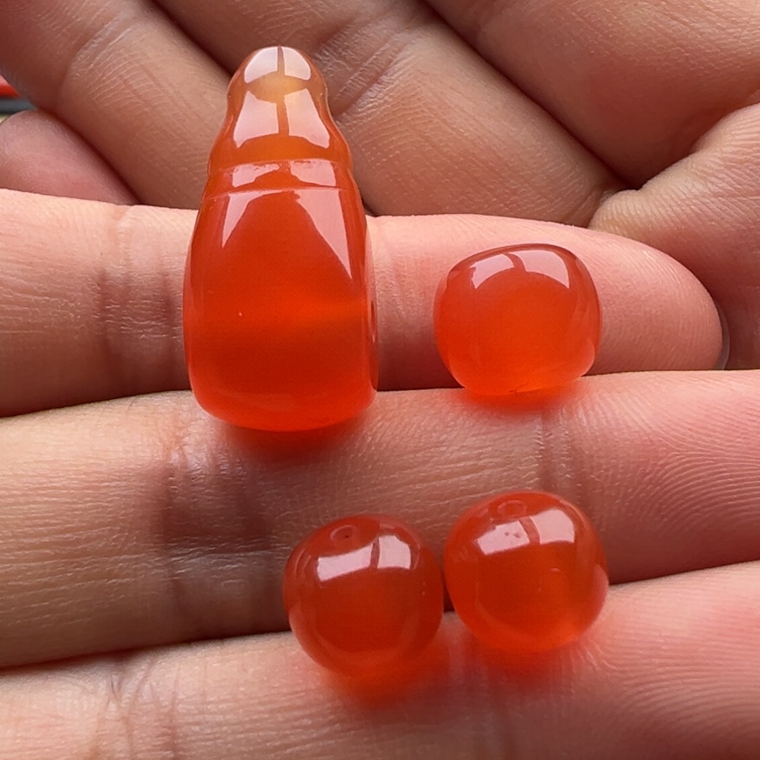 南红玛瑙三通11.6未镶嵌