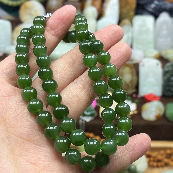 璞***玉和田玉银S925镶嵌颈饰