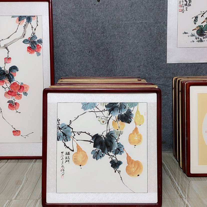 【闪购商品】国画书画作品带框65×65厘米