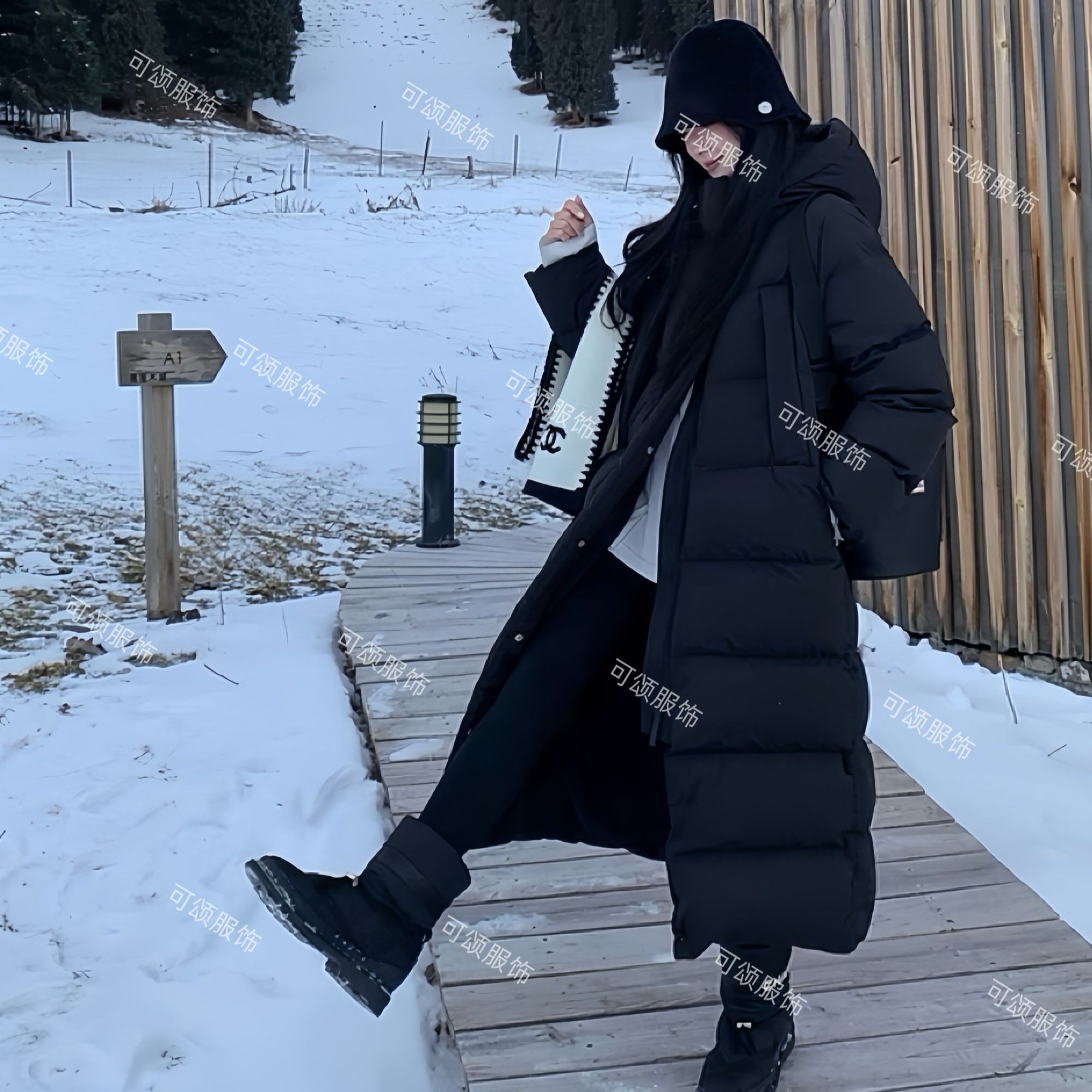 零下30度都不怕！新国标90白鸭绒！充绒量高达390克左右羽绒服女