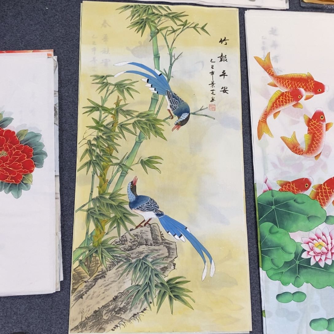 国画尺寸100✖️50三尺精品手绘画精工笔