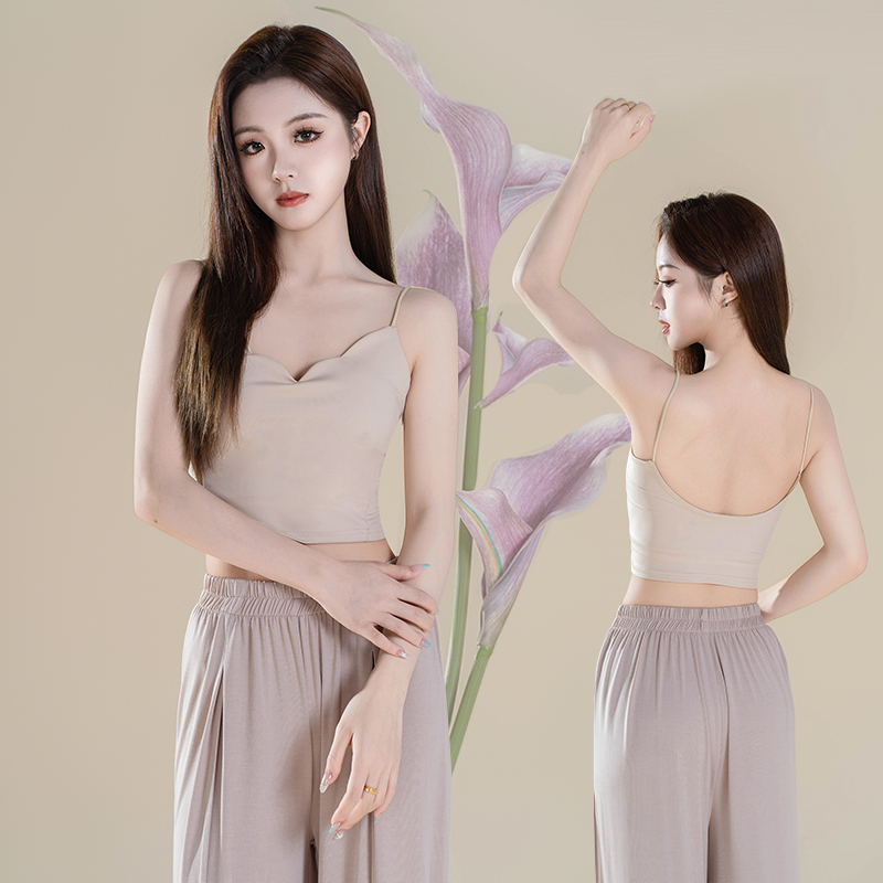 原创古典舞现代舞内搭u型露背吊带背心中国舞芭蕾瑜伽上衣